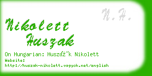 nikolett huszak business card